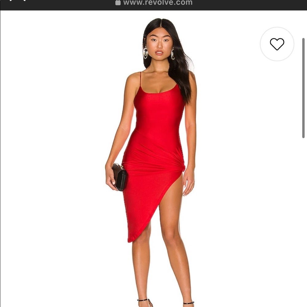 Red midi dress